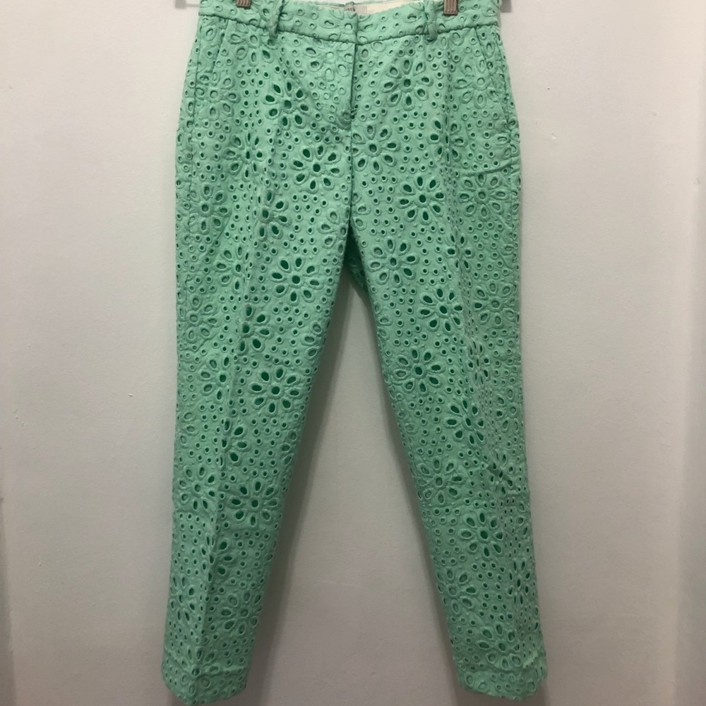 J.Crew Embroidered Cafe Capri pants - sz 2
